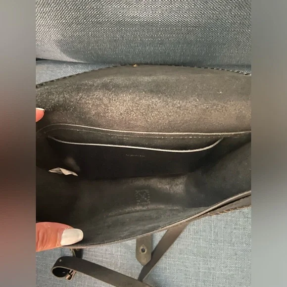 Madewell Black Leather Transport Saddle Crossbody Bag Shoulder Purse - Picture 9 of 16